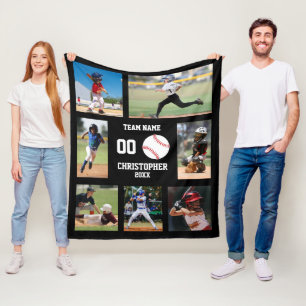 Couverture Polaire Collage photo de baseball