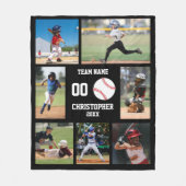 Couverture Polaire Collage photo de baseball (Devant)