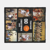 Couverture Polaire Collage photo de basket-ball (Devant (Horizontal))