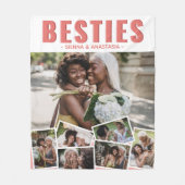 Couverture Polaire Collage photo de Bestie moderne | Amis (Devant)