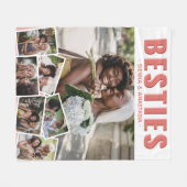 Couverture Polaire Collage photo de Bestie moderne | Amis (Devant (Horizontal))