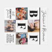 Couverture Polaire Collage photo de Besties BFF moderne (Devant (Horizontal))