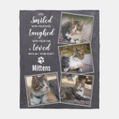Couverture Polaire Collage photo de chat Pet Memorial (Devant)