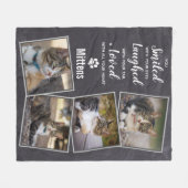 Couverture Polaire Collage photo de chat Pet Memorial (Devant (Horizontal))