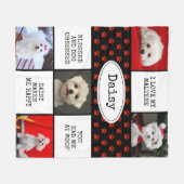 Couverture Polaire Collage photo de chien d'animaux de compagnie (Devant (Horizontal))