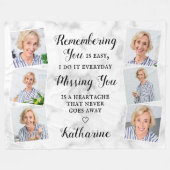 Couverture Polaire Collage photo de conservation du souvenir du mémor (Devant (Horizontal))