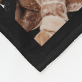 Couverture Polaire Collage photo de famille moderne | Garde monogramm (Coin)