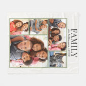 Couverture Polaire Collage photo de famille simple et moderne (Devant (Horizontal))