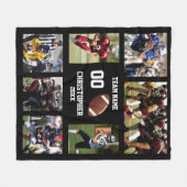 Couverture Polaire Collage photo de football (Devant (Horizontal))