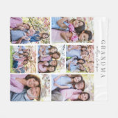 Couverture Polaire Collage photo de grand-mère (Devant (Horizontal))