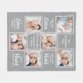 Couverture Polaire Collage photo de grand-mère personnalisé (Devant (Horizontal))