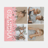 Couverture Polaire Collage photo de grand-mère personnalisé (Devant (Horizontal))