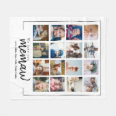 Couverture Polaire Collage photo de grand-mère personnalisé (Devant (Horizontal))