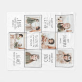 Couverture Polaire Collage photo de grand-mère personnalisée (Devant (Horizontal))