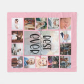 Couverture Polaire Collage photo de grand-mère rose Fleece Blanket (Devant (Horizontal))