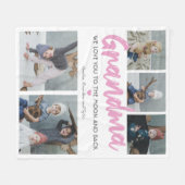 Couverture Polaire Collage photo de Grandma Nana 5 (Devant (Horizontal))