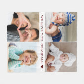 Couverture Polaire Collage photo de Keepsaké Mom Grand-mère (Devant (Horizontal))