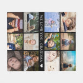 Couverture Polaire Collage photo de Keepsaké Mom Grand-mère (Devant (Horizontal))