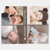 Couverture Polaire Collage photo de Keepsaké Mom Grand-mère (Devant (Horizontal))