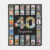 Couverture Polaire Collage photo de la famille du 40e anniversaire 47 (Devant)