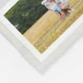 Couverture Polaire Collage photo de la famille monochrome gris modern (Coin)