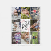 Couverture Polaire Collage photo de la fête des mères (Devant)
