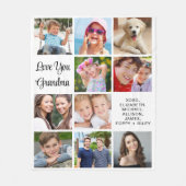 Couverture Polaire Collage photo de la grand-mère 10 (Devant)