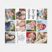 Couverture Polaire Collage photo de la grand-mère 10 (Devant (Horizontal))