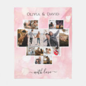 Couverture Polaire Collage photo de la Saint-Valentin  (Devant)