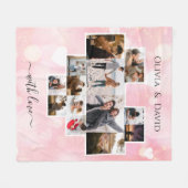 Couverture Polaire Collage photo de la Saint-Valentin  (Devant (Horizontal))