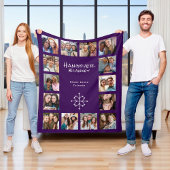 Couverture Polaire Collage photo de l'amitié Blanche polaire