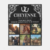 Couverture Polaire Collage photo de l'Élégant Horse Memorial (Devant)