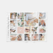 Couverture Polaire Collage photo de monogramme (Devant (Horizontal))