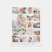 Couverture Polaire Collage photo de monogramme (Devant)