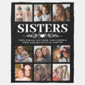 Couverture Polaire Collage photo de soeurs personnalisées (Devant)