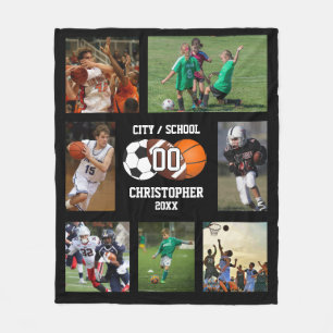 Couverture Polaire Collage photo de sport