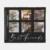 Couverture Polaire Collage photo des meilleurs amis Customisés (Devant (Horizontal))