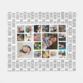 Couverture Polaire Collage photo des meilleurs amis Customisés (Devant (Horizontal))