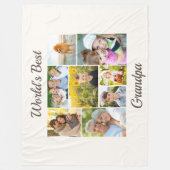 Couverture Polaire Collage photo du meilleur grand-père du monde 8 (Devant)