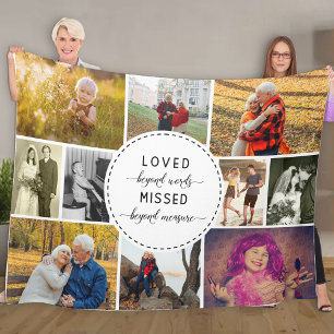 Couverture Polaire Collage photo du souvenir amoureux au-delà des mo