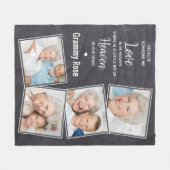 Couverture Polaire Collage photo du souvenir du mémorial rustique (Devant (Horizontal))