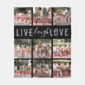 Couverture Polaire Collage photo d'une citation d'amour de Laugh (Devant)