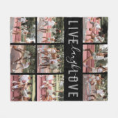 Couverture Polaire Collage photo d'une citation d'amour de Laugh (Devant (Horizontal))