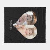 Couverture Polaire Collage photo en forme de coeur 2 (Devant (Horizontal))