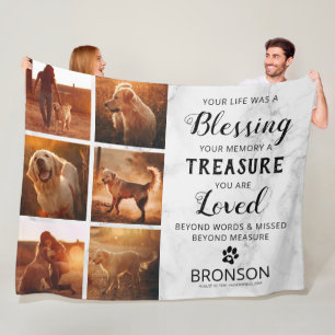 Couverture Polaire Collage photo en mémoire d'un animal de compagnie 