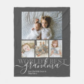 Couverture Polaire Collage photo et texte personnalisé (Devant)