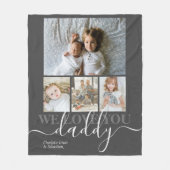 Couverture Polaire Collage photo et texte personnalisé (Devant)