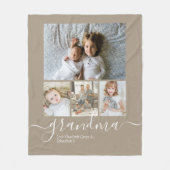 Couverture Polaire Collage photo et texte personnalisé (Devant)