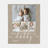 Couverture Polaire Collage photo et texte personnalisé (Devant)