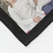 Couverture Polaire Collage Photo Famille 14 Photos + Monogramme Black (Coin)
